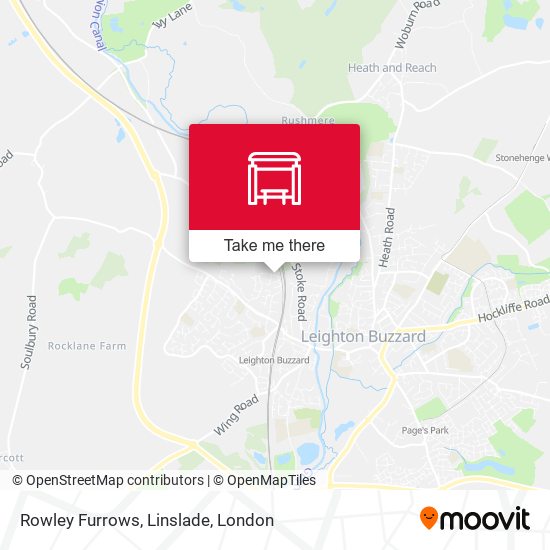 Rowley Furrows, Linslade map