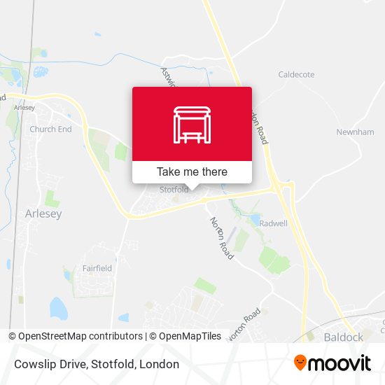 Cowslip Drive, Stotfold map