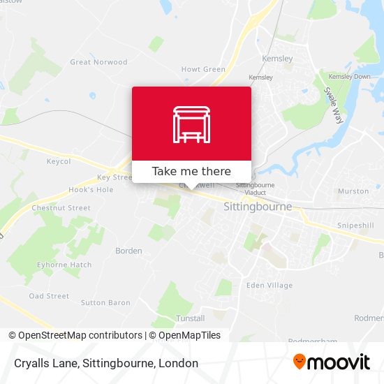 Cryalls Lane, Sittingbourne map