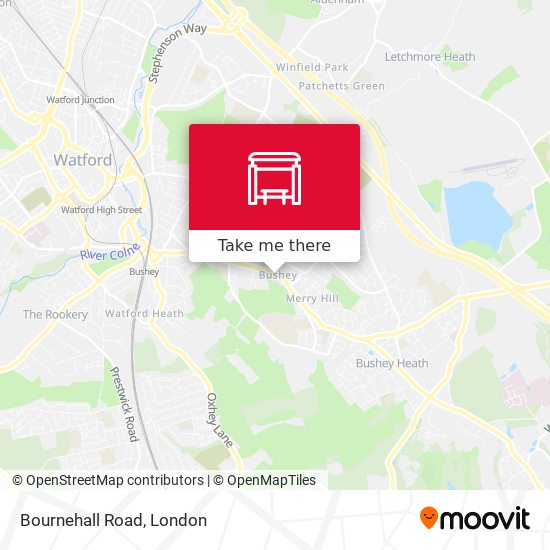 Bournehall Road map