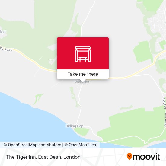 The Tiger Inn, East Dean map