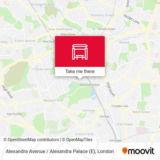 Alexandra Avenue / Alexandra Palace (E) map
