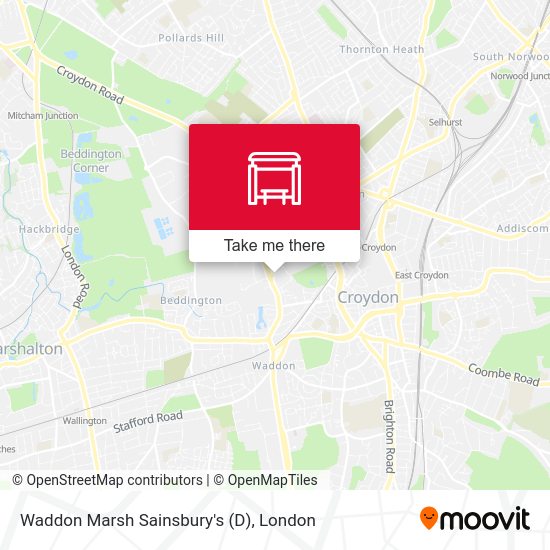 Waddon Marsh Sainsbury's (D) map