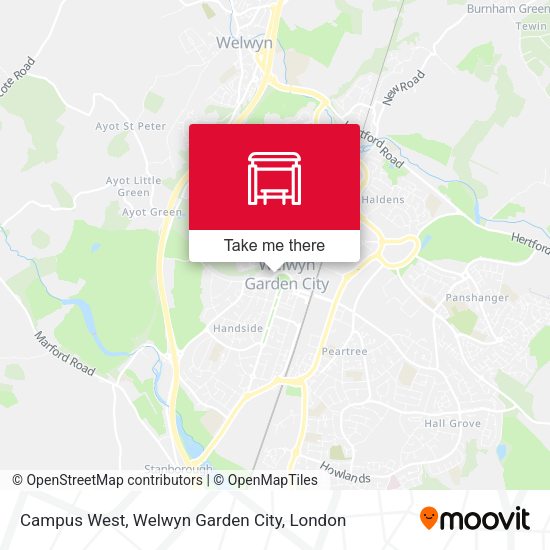 Campus West, Welwyn Garden City map