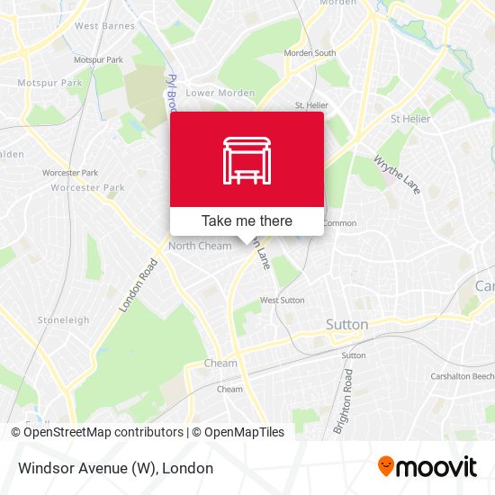 Windsor Avenue map