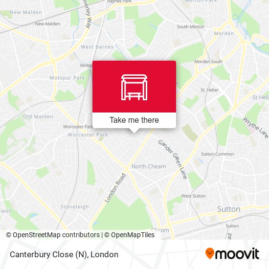 Canterbury Close (N) map