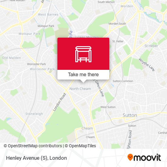 Henley Avenue (S) map