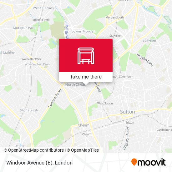 Windsor Avenue (E) map