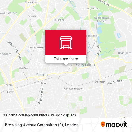 Browning Avenue Carshalton (E) map