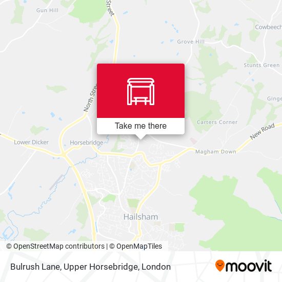 Bulrush Lane, Upper Horsebridge map