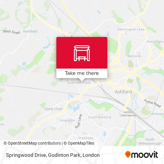 Springwood Drive, Godinton Park map