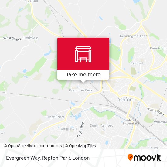 Evergreen Way, Repton Park map