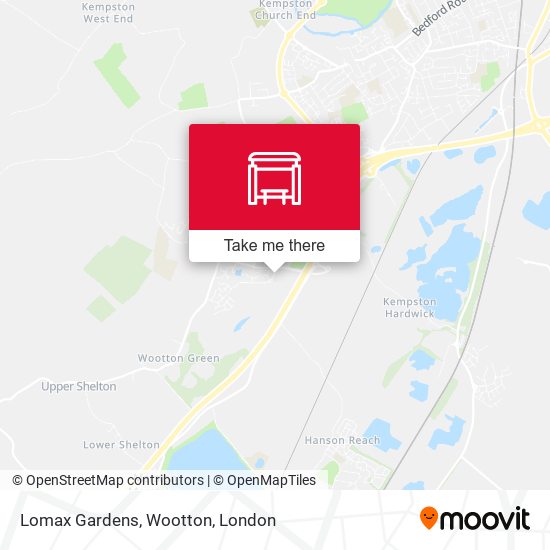 Lomax Gardens, Wootton map