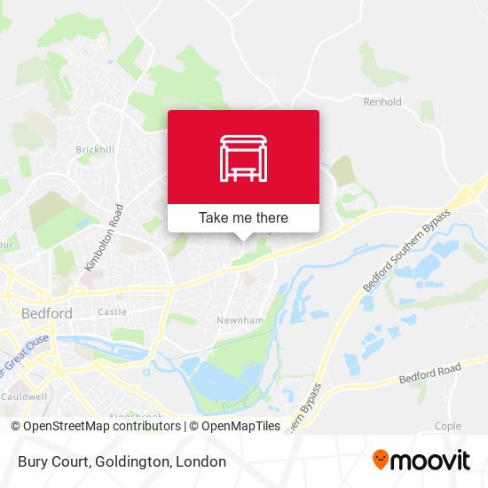 Bury Court, Goldington map