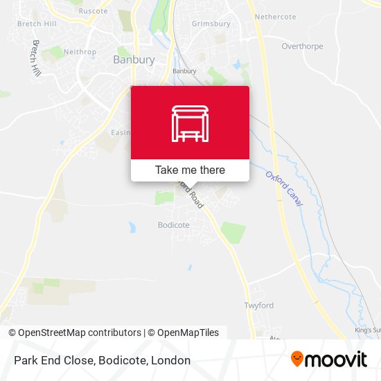 Park End Close, Bodicote map