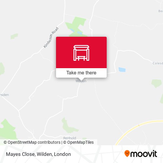 Mayes Close, Wilden map
