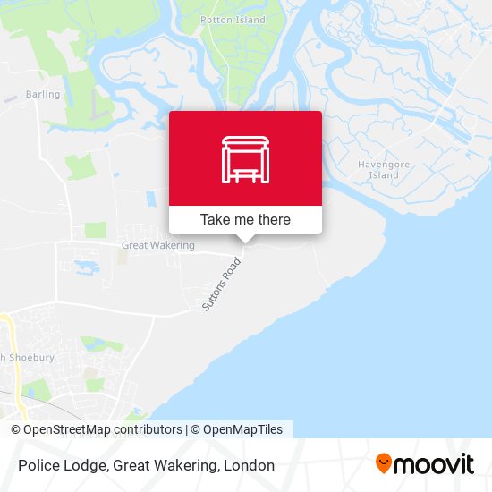 Police Lodge, Great Wakering map