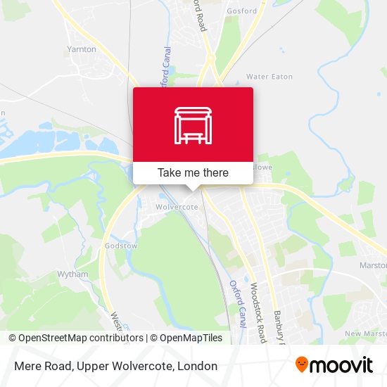 Mere Road, Upper Wolvercote map