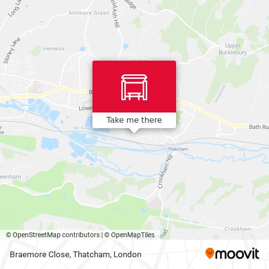 Braemore Close, Thatcham map
