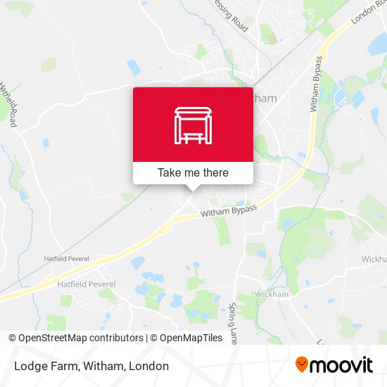 Lodge Farm, Witham map