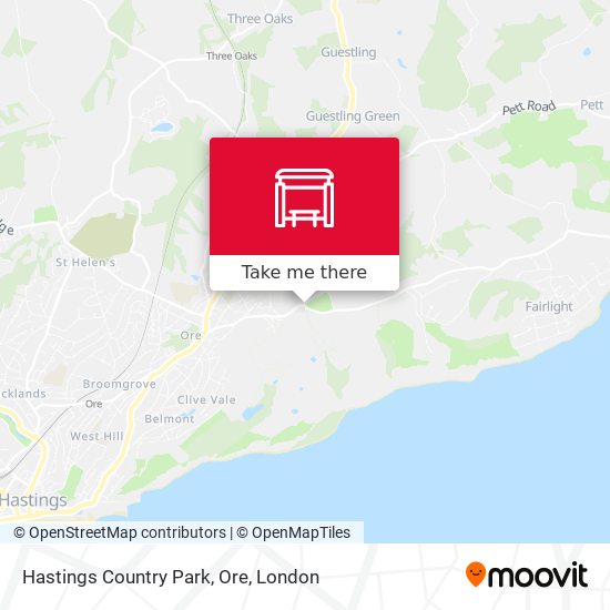 Hastings Country Park, Ore map