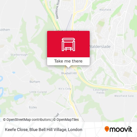 Keefe Close, Blue Bell Hill Village map