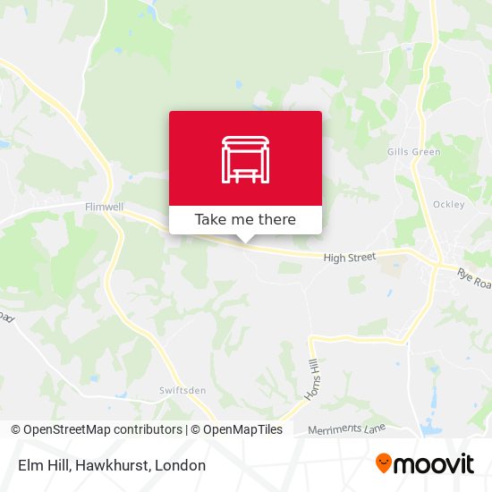 Elm Hill, Hawkhurst map