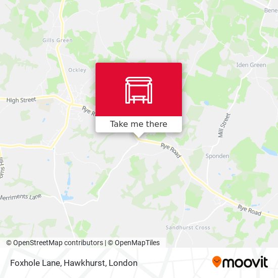 Foxhole Lane, Hawkhurst map