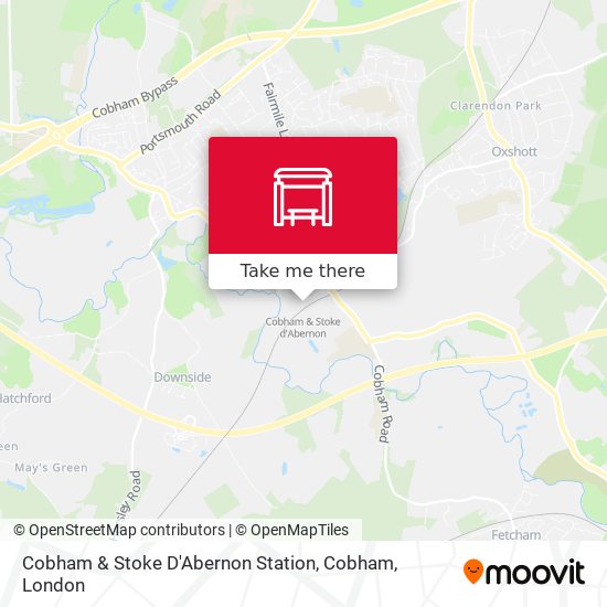 Cobham & Stoke D'Abernon Station, Cobham map
