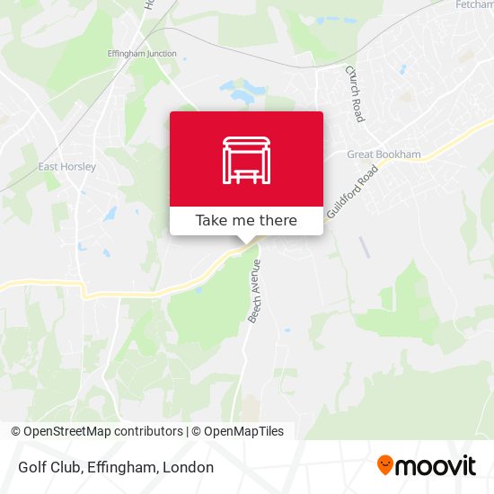 Golf Club, Effingham map