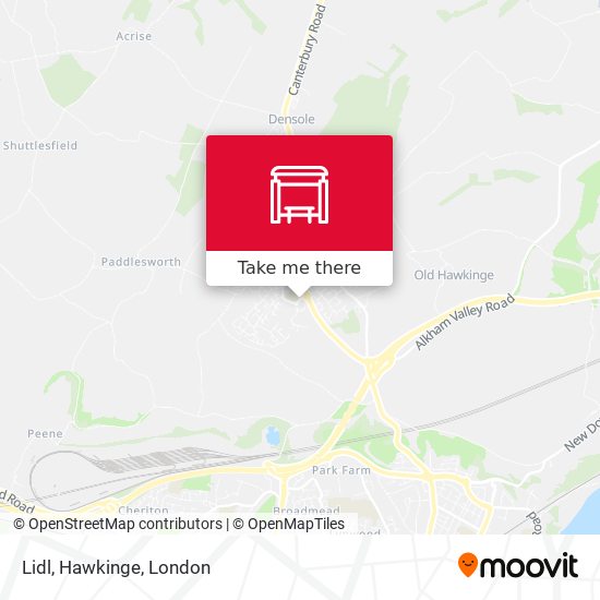 Lidl, Hawkinge map