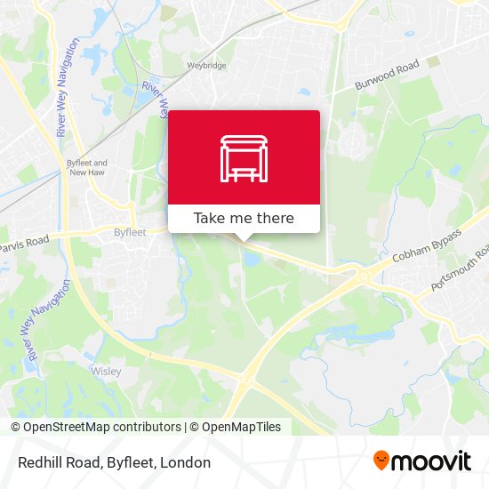 Redhill Road, Byfleet map
