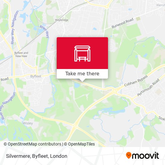 Silvermere, Byfleet map