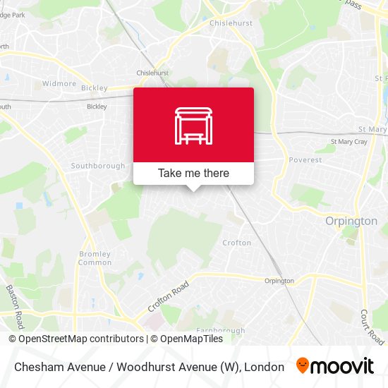 Chesham Avenue / Woodhurst Avenue map