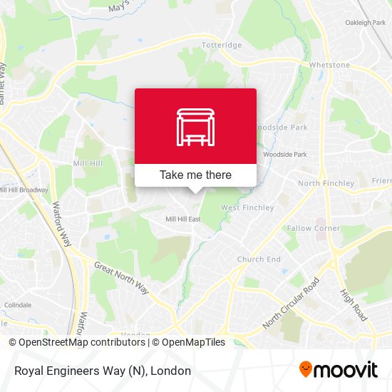 Royal Engineers Way (N) map