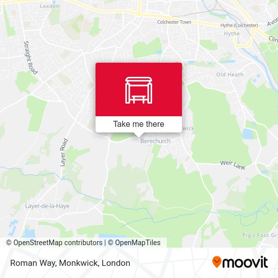 Roman Way, Monkwick map