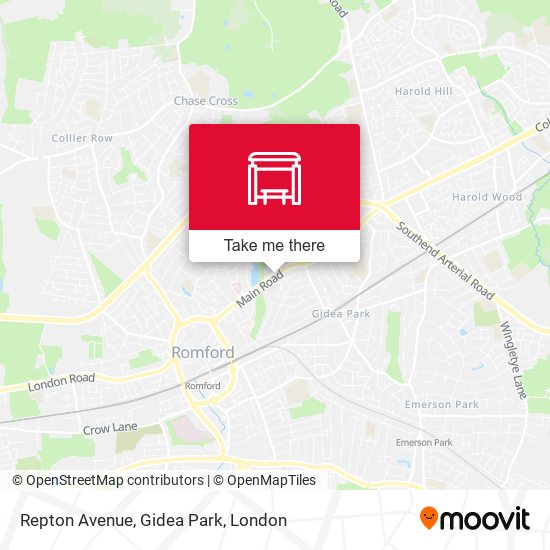 Repton Avenue, Gidea Park map