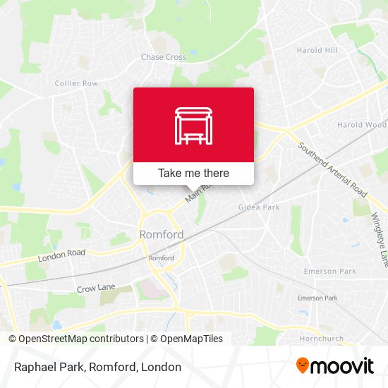 Raphael Park, Romford map