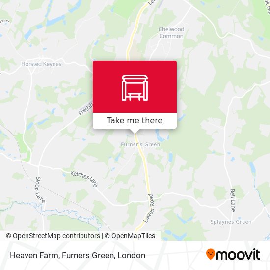 Heaven Farm, Furners Green map