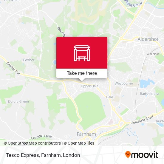 Tesco Express, Farnham map