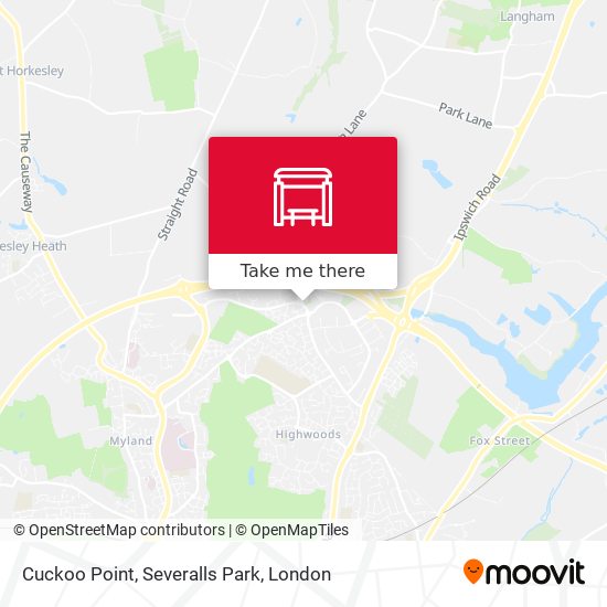 Cuckoo Point, Severalls Park map