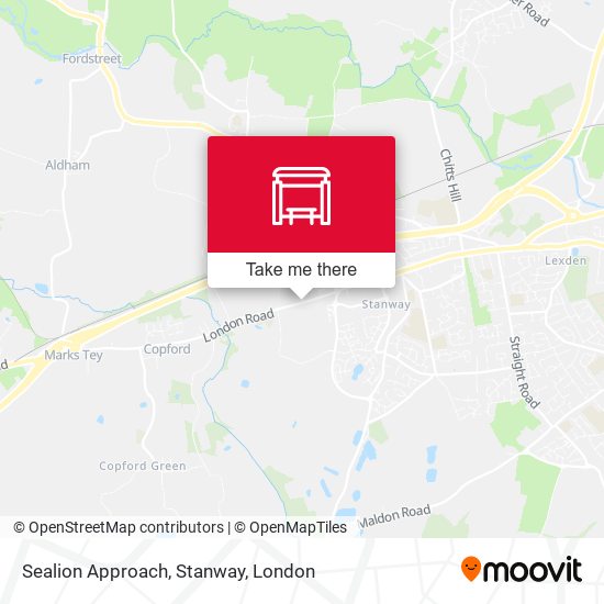 Sealion Approach, Stanway map