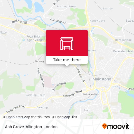 Ash Grove, Allington map
