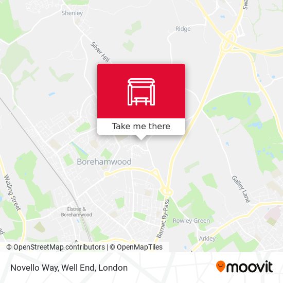 Novello Way, Well End map
