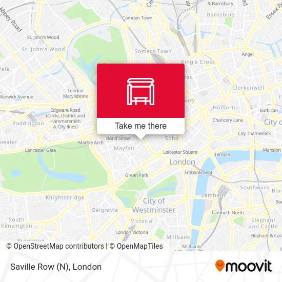 Saville Row (N) map