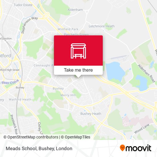 Meads School, Bushey map