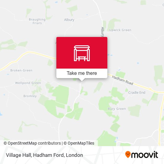 Village Hall, Hadham Ford map