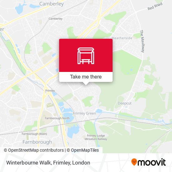 Winterbourne Walk, Frimley map