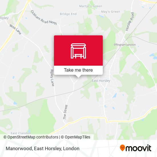 Manorwood, East Horsley map