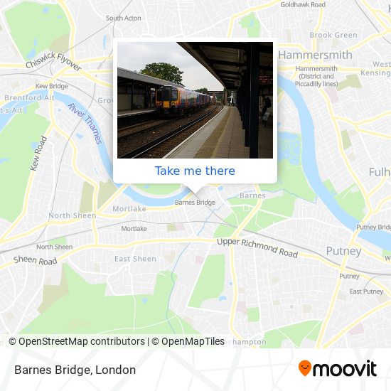 Barnes Bridge map